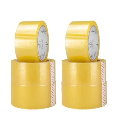 Image of ASMGOLD Packing Tape Parcel Tape, Low Noise Durable CLEAR/BROWN/FRAGILE for Boxes, Secure Packaging Moving House (48mm x 66m) (Clear, 6)
