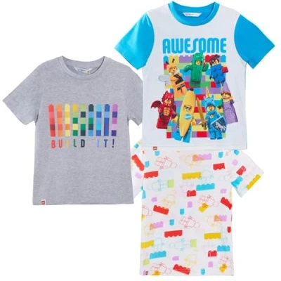Image of LEGO Kids 3 Pack T Shirts (Pack of 3) 7 8 Years