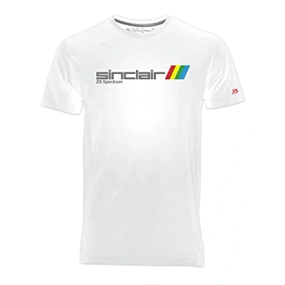 Image of Blasfemus Men&#039;s T Shirt ZX Spectrum Sinclair 80s Vintage Nerd (White, S)