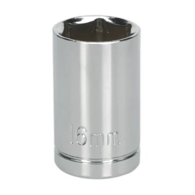 Image of Sealey WallDrive Socket 16mm 1/2&quot;Sq Drive S0654
