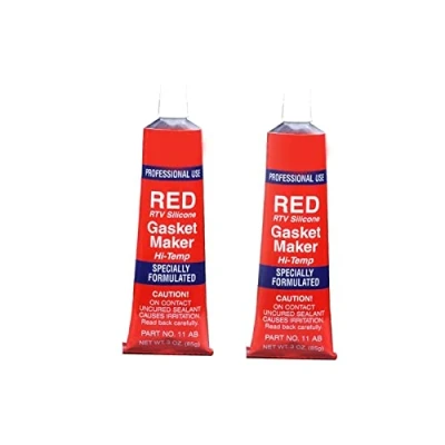 Image of PNJB, Red RTV Silicone Instant Gasket Maker Adhesive Sealant 85g Tube, Decreased Power, Acceleration, And Fuel Efficiency (2 Pcs)