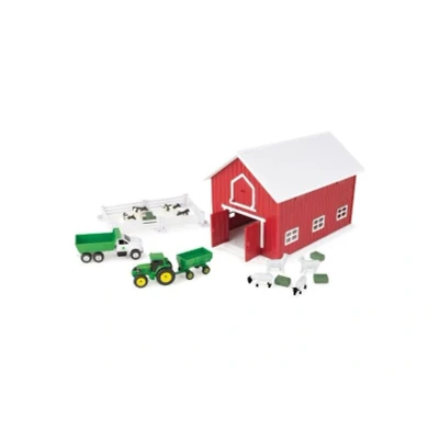 Image of John Deere farm play set with barn 1:64 Toys