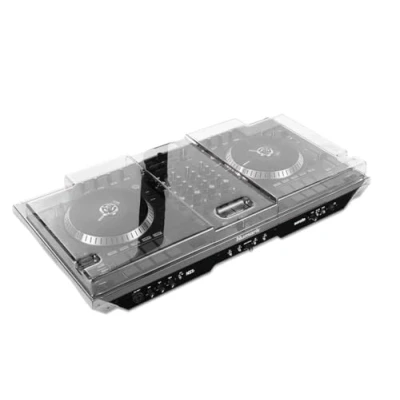 Image of Decksaver Cover for Numark NS7 MK1 &amp; MK2 Super Durable Polycarbonate Protective lid in Smoked Clear Colour, Made The UK DJs&#039; Choice Unbeatable Protection