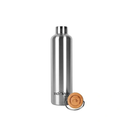Image of Tatonka Stainless Steel Drinking Bottle Hot + Cold Stuff Bamboo Lid 1000 ml Unbreakable Insulated with Dishwasher Safe and BPA Free 1 Litre