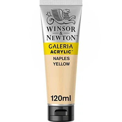 Image of Winsor &amp; Newton 120ml Galeria Acrylic Paint Naples Yellow