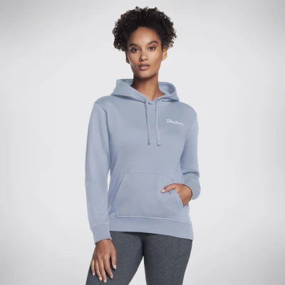 Image of Skechers Women&#039;s Signature Pullover Hoodie Hooded Sweatshirt, Lavender, Medium Ladies