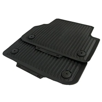 Image of Audi 8W0061511041 All Weather Rear Floor Mats Black A4 Pack of 2