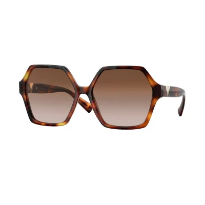 Image of Sunglasses Valentino Va4088 col. 501113 Woman GÃ©omÃ©trique Havana