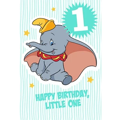 Image of Cards Hallmark Disney Dumbo 1st Birthday 1 Happy Birthday, Little One