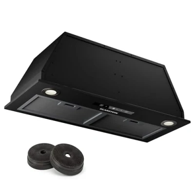 Image of Klarstein Kitchen Cooker Hood 72cm, Extractor Fan for w/LED Lights, Grease Filters, 439m3/h Airflow Hoods, Timer &amp; Touch Controls, Built in Wall Mount Stainless Steel