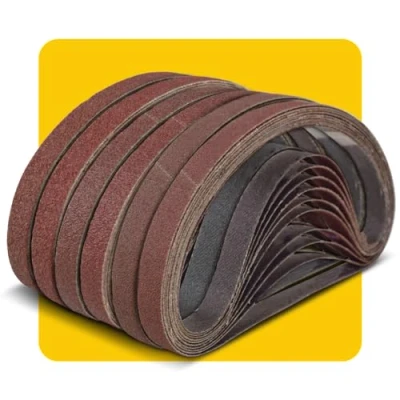 Image of 13mmx457mm 13mm x 457mm Sanding Belt Assorted Pack,60 Pcs(10 Each of 40 60 80 120 150 240 Grits) Aluminum Oxide for Sander