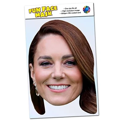 Image of 1 x Kate Middleton Princess Of Wales Royal Family Celebrity Face Mask Ready To Wear Perfect For Coronation Parties