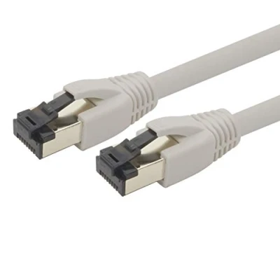 Image of 1aTTack.de 5m Cat 8 network cable CAT8 gray 1 piece Cat.8 Lan 2000 MHz 40 Gbit s 40GBase T Poe+ patch Ethernet LSZH x 5 meter