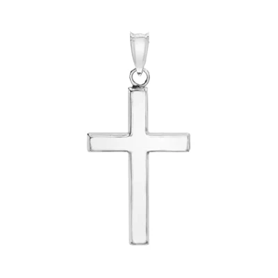 Image of Carissima Gold Women&#039;s 9ct White Cross Pendant of 2.5cm/1&quot;