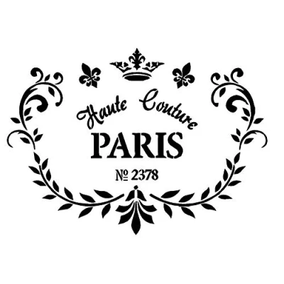 Image of A4 Stencil Shabby Chic, French, Furniture, Fabric, Glass, Reusable Mylar (59)
