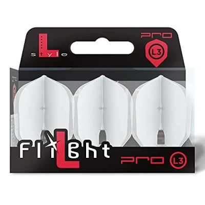 Image of 1 SET L STYLE CHAMPAGNE DART FLIGHTS SHAPE CLEAR WHITE