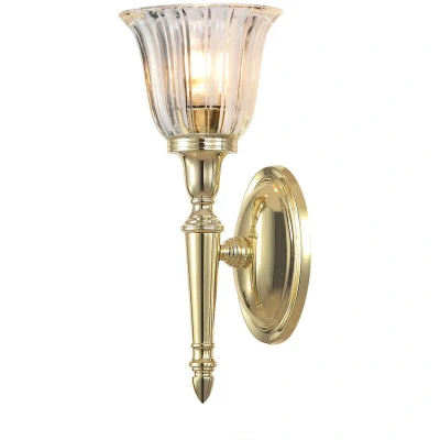 Image of Dryden 1 Light Bathroom Wall Polished Brass IP44, G9