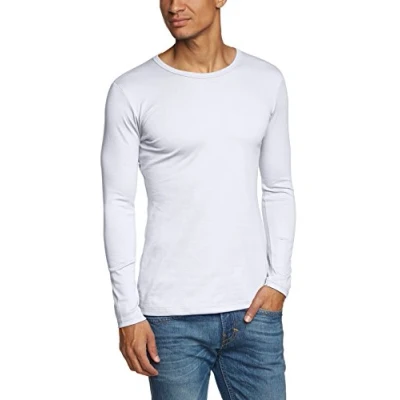 Image of Trigema Men&#039;s Long Sleeved T Shirt white Medium