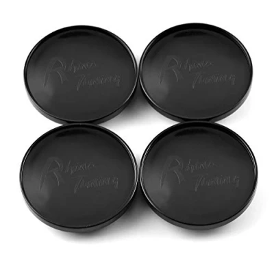 Image of RhinoTuning x4 Hubcaps OD 60mm center hub cap ID 50.5mm wheel caps H 13.7mm for F250 Ranger Focus (Black)