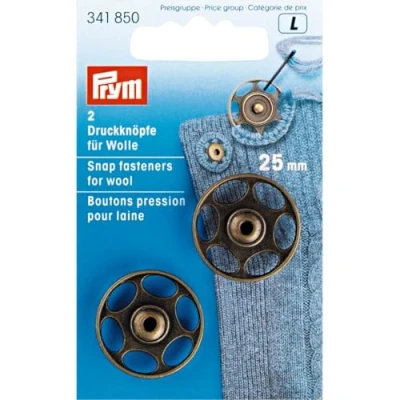 Image of Prym Snap Fasteners, Brass, 25mm