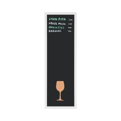 Image of Bi Office, Combo Notice and Blackboard Back2Chalk Vino, Chalkboard, White Matt MDF Frame, 20x60cm