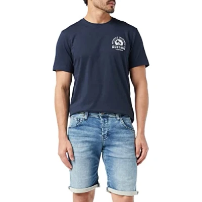 Image of MUSTANG Men&#039;s Chicago Shorts, Mittelblau 413, 30