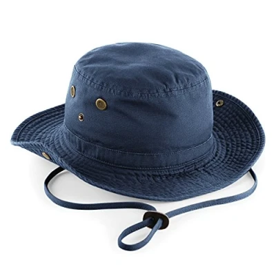 Image of Beechfield Unisex B789.NAV Outback Hat Black, One Size
