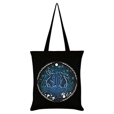 Image of Grindstore Moonlit Tryst Tote Bag Black 32x44cm