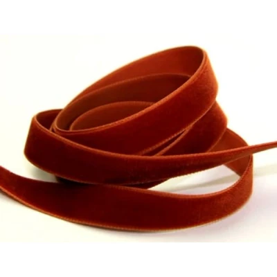 Image of Berisfords Velvet Ribbon Mini roll 9415 Acajou 22mm per 5 metre