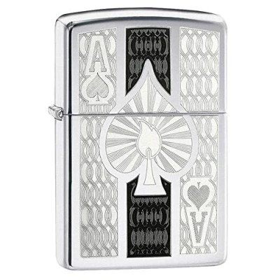 Image of Zippo Windproof LighterMetal Long Lasting LighterBest with Lighter FluidRefillable Perfect for Cigarettes Cigars CandlesPocket Fire Starter Intricate Spade Design