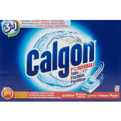 Image of Calgon Powerball 3 in 1 Dishwasher Tabs Effective Protection Against Limescale, Dirt &amp; Odors (30 Tabs)