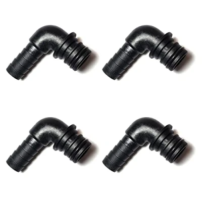 Image of Detoria Quad Port Fittings for Water System Pump (1/2&quot; Hose Barb 90 Elbow)