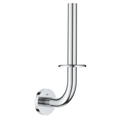 Image of Grohe 40385 Essentials Chrome Spare Toilet Roll Holder Wall Mount