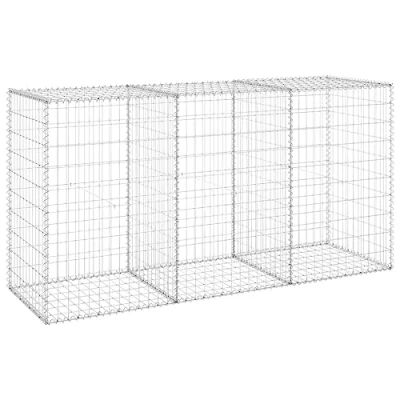 Image of vidaXL Gabion Wall Versatile and Robust Galvanised Steel Retaining Durable Mesh Grid High Load Capacity 200x60x100cm (Silver)