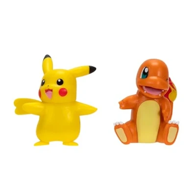 Image of Pokémon Battle Figure First Partner 2 Pack Inch Charmander and Pikachu Figures with Authentic Details