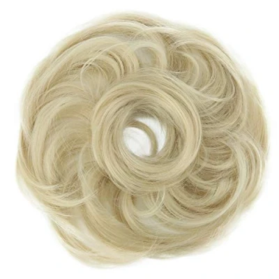 Image of CAISHA Synthetic Fiber Hairpiece Scrunchie Scrunchy Updo Slightly Wavy Light Blonde Mix G17B