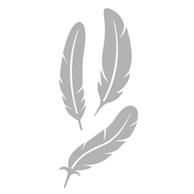Image of Artemio 18050017 Feather Dies 3 Cutting Dies, Steel, Silver, 8 x 1 22 cm