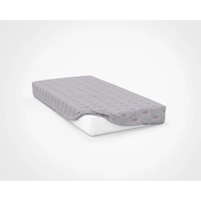 Image of NightComfort 100% Jersey Cotton Knitted Cot Bed Fitted Sheet Mattress Cover, Rainbow, 120cm x 60cm (Cot/Travel Size)