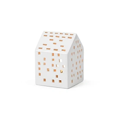 Image of HAK Kähler Tea Light Holder, Ceramic, White, 7 x 9,5 cm