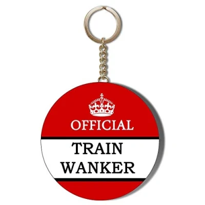 Image of Gift Insanity OFFICAL TRAIN WANKER 58mm CHAIN KEYRING BOTTLE OPENER
