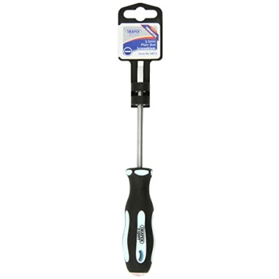 Image of Draper Plain Slot Soft Grip Parallel Tip Screwdriver, 5.5 x 100mm