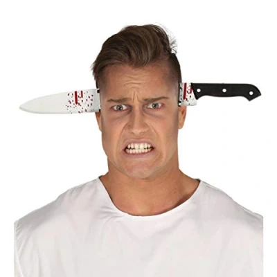 Image of Fiesta Horror Big Knife in the Head for Halloween Party Costume Accesories