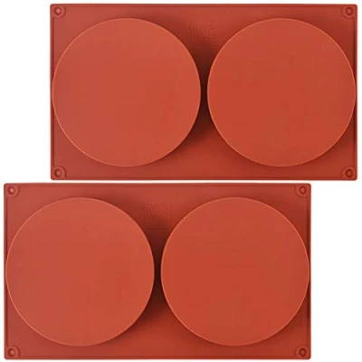 Image of ionEgg Round Cake Pans, 5.4 Inches Silicone Moulds for Baking, Non Stick &amp; Quick Release Baking Pans Layer Cakes, Cheese Rainbow Cakes and Chocolate Packs of 2