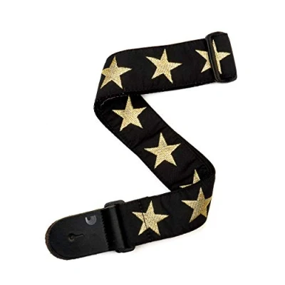 Image of D&#039;Addario 20T05 Woven Guitar Strap Gold Star, 5cm