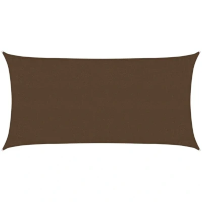 Image of vidaXL Sunshade Sail 160 g/m² Brown 3x6 m HDPE