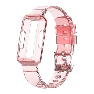 Image of Clear Wrist Band Compatible with Fitbit Ace 3/Ace 2/Inspire/Inspire HR/Inspire 2 Smart Watch strap Replacement watchband silicone watches for men women bracelet wirefree scratch proof
