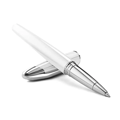 Image of Colibri Equinox Rollerball Pen Metallic White Lacquer And Polished Crome Finish Luxury Sleek Branded Spring Clip Comes In A Nice Gift Box For Men Women