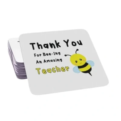 Image of mentor thank You gift, coaster For colleague teacher friend gifts, gifts women, men, friends (Thank Bee Ing An Amazing Teacher)