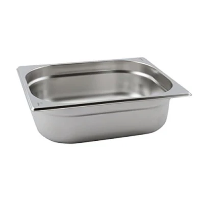 Image of Genware NEV GN12 40 Stainless Steel Gastronorm Pan, Size 1/2, mm Deep