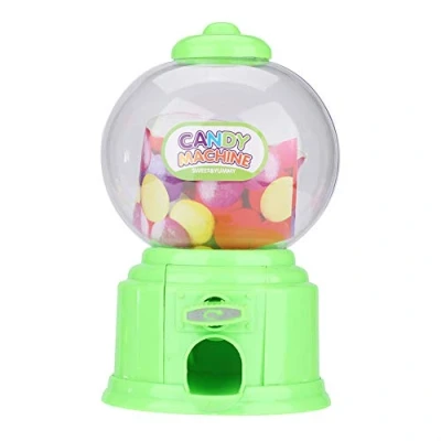 Image of Portable Children Candy Machine Plastic Mini Gumballs Dispenser Kids Kindergarten Gift(Green)